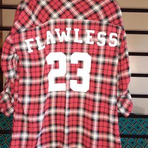 large button down shirt red plaid